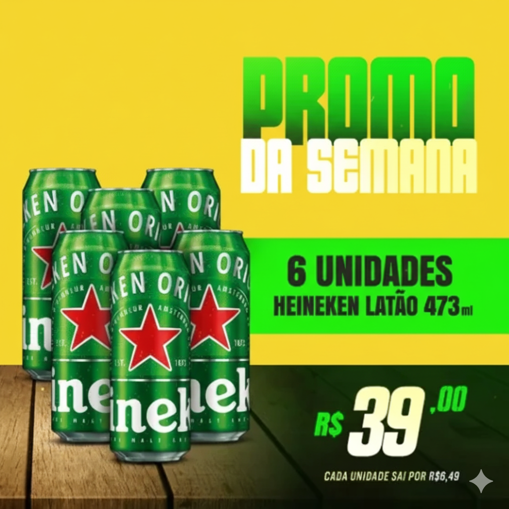 Combo Heineken Latão (6 unidades 473ml)